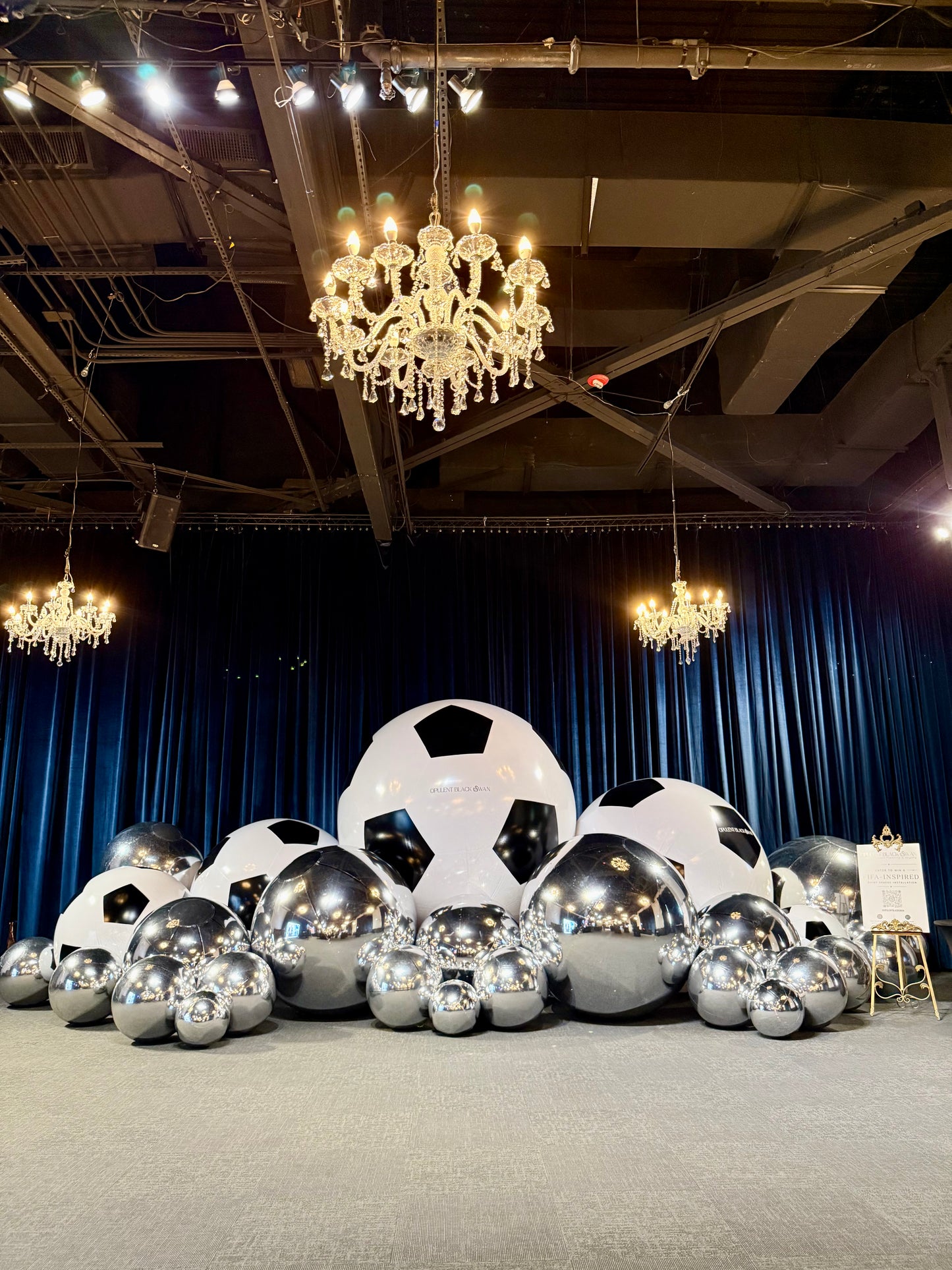 Huge Sphere Rentals (set of 4 big shiny balls)