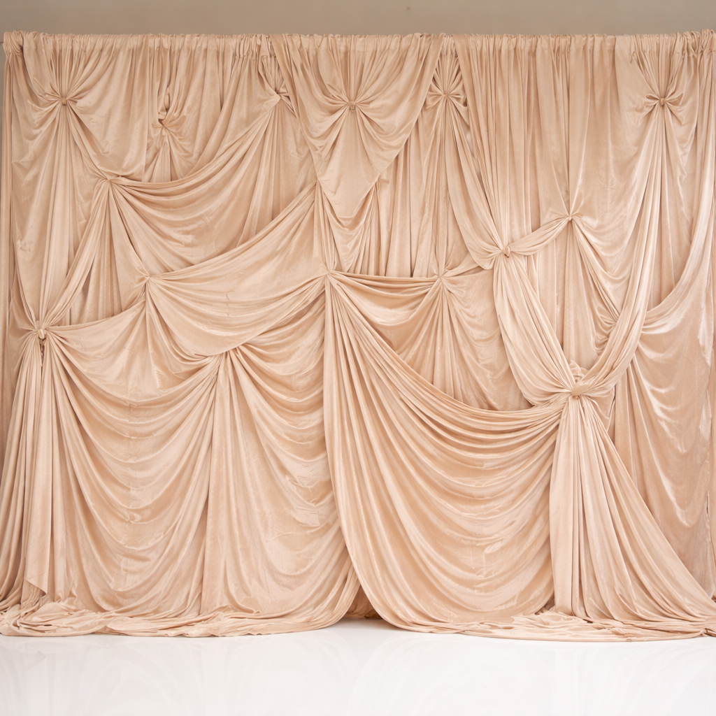 Draped & Shimmer Wall Backdrop Rentals