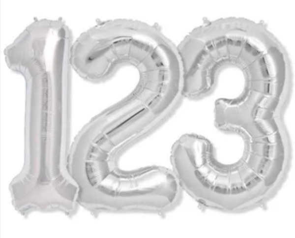34" Foil Balloon Numbers-Conver USA & Kaleidoscope