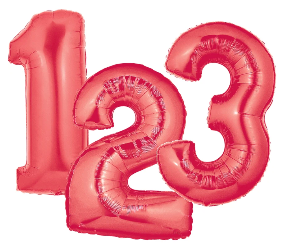 34" Foil Balloon Numbers-Conver USA & Kaleidoscope
