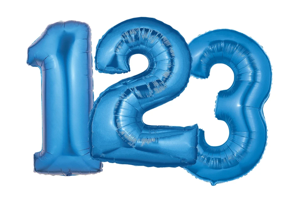 34" Foil Balloon Numbers-Conver USA & Kaleidoscope